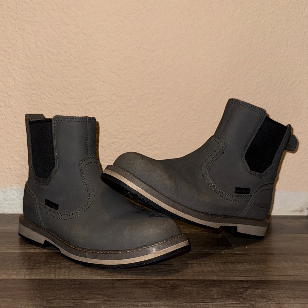 Gray Chelsea Boots